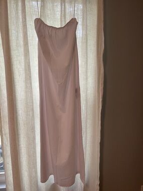 White Strapless Maxi Dress